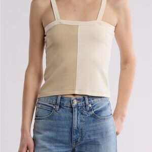Madewell Cream and Tan Women's Top
